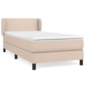 vidaXL Sommier &agrave; lattes de lit avec matelas Cappuccino 80x200 cm