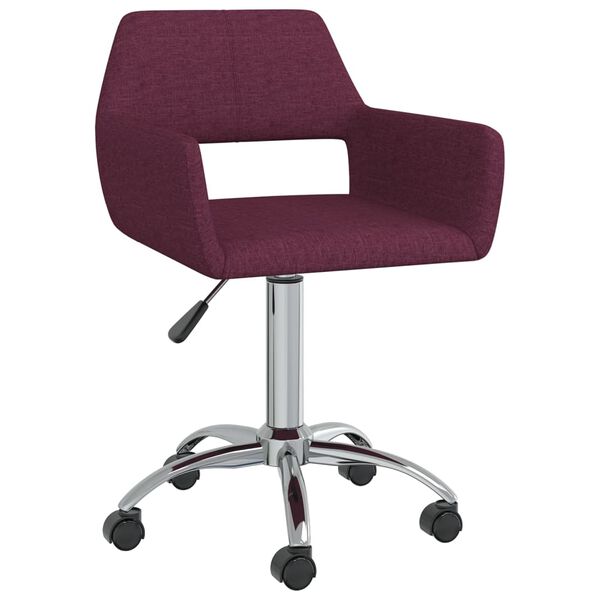 vidaXL Chaise pivotante de salle &agrave; manger Violet Tissu