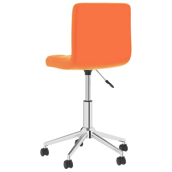 vidaXL Chaise pivotante de salle &agrave; manger Orange Similicuir