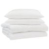 vidaXL Couette d'&eacute;t&eacute; avec oreiller 3 pi&egrave;ces Blanc Microfibre