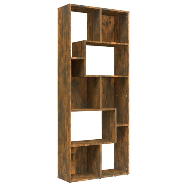 vidaXL Bibliothèque Chêne fumé 67x24x161 cm Bois d'ingénierie