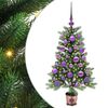 vidaXL Sapin de No&euml;l avec 150 LED avec support Vert 90 cm PE