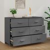 vidaXL Buffet HAMAR Gris foncé 113x40x80 cm Bois massif de pin