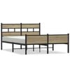 vidaXL Cadre de lit sans matelas ch&ecirc;ne sonoma 137x190 cm