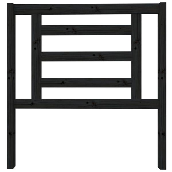 vidaXL Tête de lit Noir 96x4x100 cm Bois massif de pin