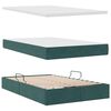 vidaXL Lit avec rangement et matelas Vert foncé 120 x 200 cm Velours