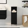 vidaXL Cabinet de salle de bain avec porte Ch&ecirc;ne noir 30 x 30 x 100 cm