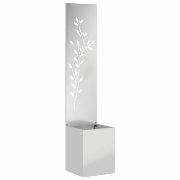 vidaXL Écran de confidentialité de jardin Floral Argent 32 x 140 cm