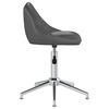 vidaXL Chaise pivotante de bureau Gris Similicuir