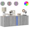vidaXL Meuble TV mural avec lumières LED sonoma gris 100x31x35 cm