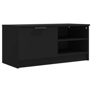 vidaXL Meuble TV Noir 80x35x36,5 cm Bois d'ing&eacute;nierie