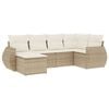 vidaXL Salon de jardin avec coussins 6 pcs beige r&eacute;sine tress&eacute;e