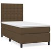 vidaXL Sommier &agrave; lattes de lit avec matelas Marron fonc&eacute; 90x190 cm