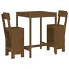 vidaXL Ensemble de bar de jardin 3 pcs marron miel bois pin massif