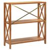 vidaXL Étagère à 3 niveaux 80x30x87 cm Bois de chêne massif
