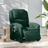 vidaXL Fauteuil inclinable de massage &eacute;lectrique vert fonc&eacute; velours