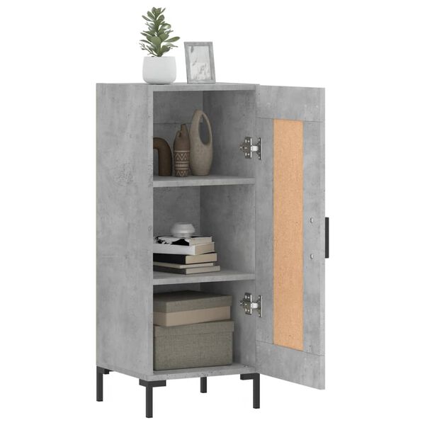 vidaXL Buffet Gris b&eacute;ton 34,5x34x90 cm Bois d'ing&eacute;nierie