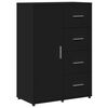 vidaXL Buffets 2 pcs noir 60x31x84 cm bois d'ing&eacute;nierie