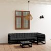 vidaXL Salon de jardin 6 pcs avec coussins Bois de pin massif
