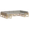 vidaXL Ensemble de canap&eacute;s d'ext&eacute;rieur 9 pc Blanc et gris clair