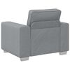 vidaXL Canap&eacute; 3 pcs Gris clair 219 x 80 x 82 cm Tissu en lin m&eacute;lang&eacute;