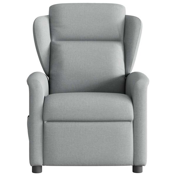 vidaXL Fauteuil de massage inclinable Gris clair Tissu