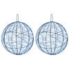 vidaXL Lumi&egrave;re de finial de No&euml;l 2 pc 1900 LED Bleu &Oslash; 60 x 63 cm