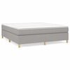 vidaXL Sommier &agrave; lattes de lit avec matelas Gris clair 160x200cm Tissu