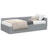 vidaXL Cadre de lit d'angle avec matelas 2 pc Gris clair 90 x 190 cm