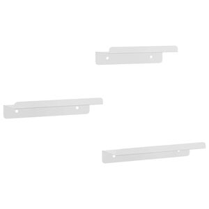 vidaXL &Eacute;tag&egrave;res murales 3 pcs argent&eacute; acier inoxydable