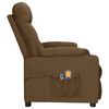 vidaXL Fauteuil &eacute;lectrique de massage Marron Tissu