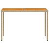 vidaXL Table de jardin avec dessus en bois d'acacia beige 115x54x74 cm