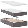 vidaXL Lit avec rangement et matelas Gris 90 x 190 cm Simili cuir