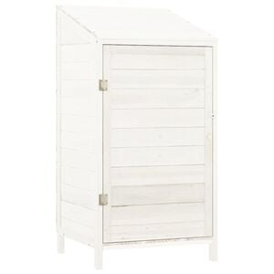 vidaXL Remise de jardin Blanc 55x52x112 cm Bois de sapin solide