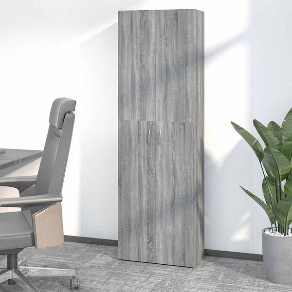 vidaXL Armoire de bureau Sonoma gris 60x32x190 cm Bois d'ing&eacute;nierie