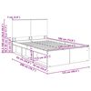 vidaXL Cadre de lit Sonoma 120 x 190 cm Bois de pin massif