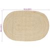 vidaXL Tapis Naturel et Blanc 100 x 152 cm Jute