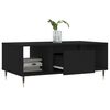 vidaXL Table basse Noir 90x50x36,5 cm Bois d'ing&eacute;nierie