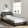 vidaXL Cadre de lit sans matelas Hvar gris foncé 80x200 cm tissu