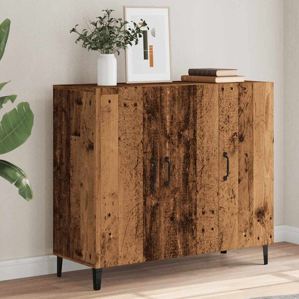 vidaXL Buffet vieux bois 90x34x80 cm bois d'ing&eacute;nierie