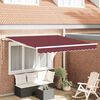 vidaXL Auvent r&eacute;tractable automatique bordeaux 300x250 cm