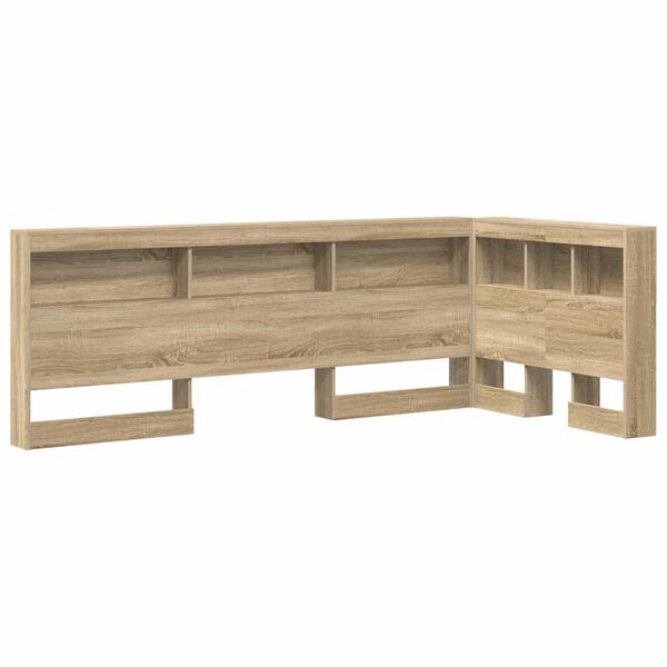 vidaXL T&ecirc;te de lit de rangement Ch&ecirc;ne Sonoma 90 cm Bois d'ing&eacute;nierie