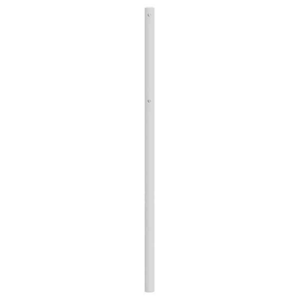 vidaXL T&ecirc;te de lit de remplacement m&eacute;tal blanc 80 cm