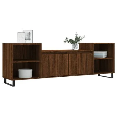 vidaXL Meuble TV Chêne marron 160x35x55 cm Bois d'ingénierie