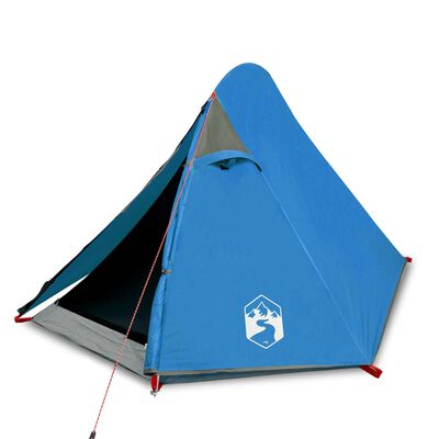 vidaXL Tente de camping à dôme 2 personnes bleu imperméable