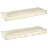 vidaXL Set de coussins de palette 2 pcs Cr&egrave;me 120 x 40 x 8 cm