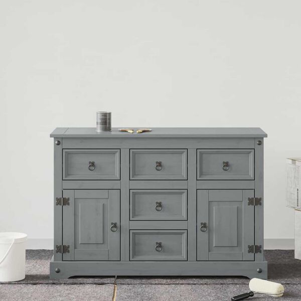 vidaXL Peinture pour meubles Gris 10 x 10 x 12,2 cm Impression murale