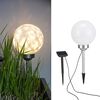 HI Lampe boule solaire rotative &agrave; LED de jardin 20 cm
