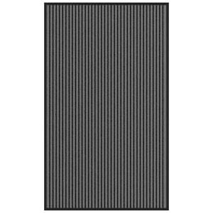 vidaXL Paillasson noir et gris &agrave; rayures 90x150 cm