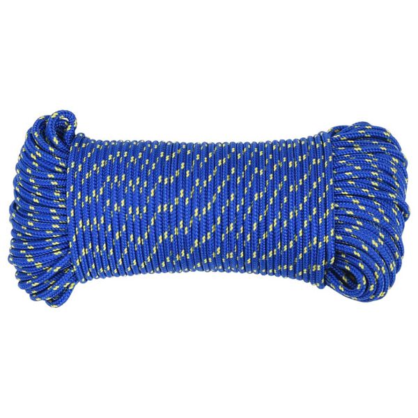 vidaXL Corde de bateau Bleu 4 mm 100 m Polypropyl&egrave;ne